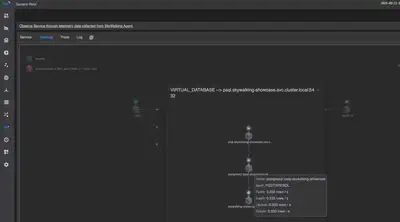 图 5: Service Hierarchy Agent(Virtual Database) With Real Database And K8s Service